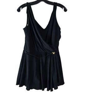 Roxanne Women's Black‎ Pinup Swim Dress Size 16 One-Piece Swimsuit